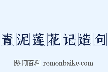青泥莲花记造句是什么意思的图片